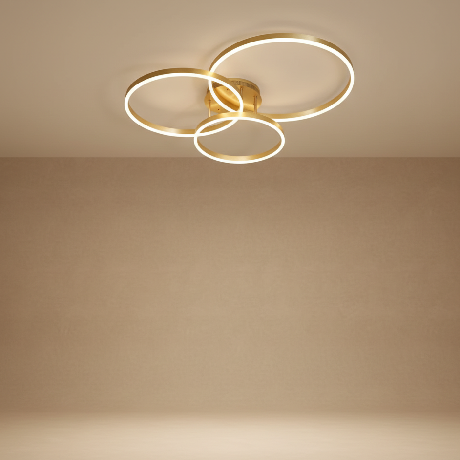 Lustre LED doré moderne Ocho