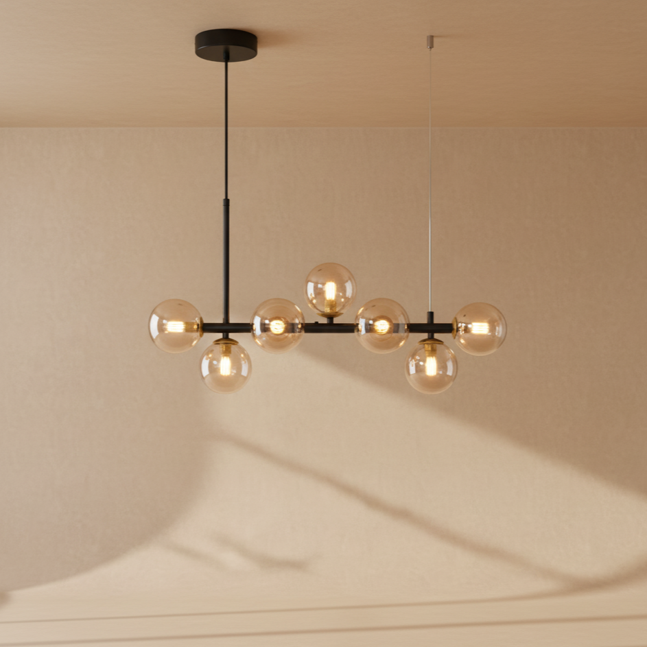Suspension nordique moderne en verre