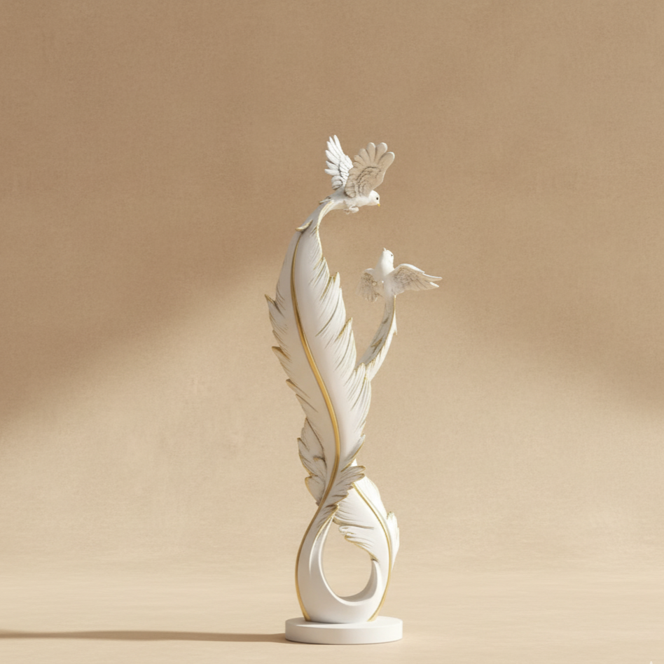 Sculpture décorative moderne en résine