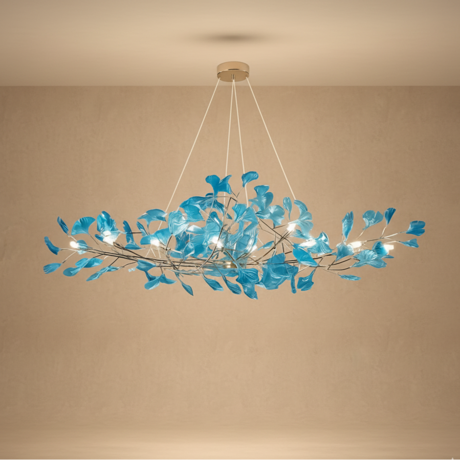 Lustre floral suspendu design luxueux