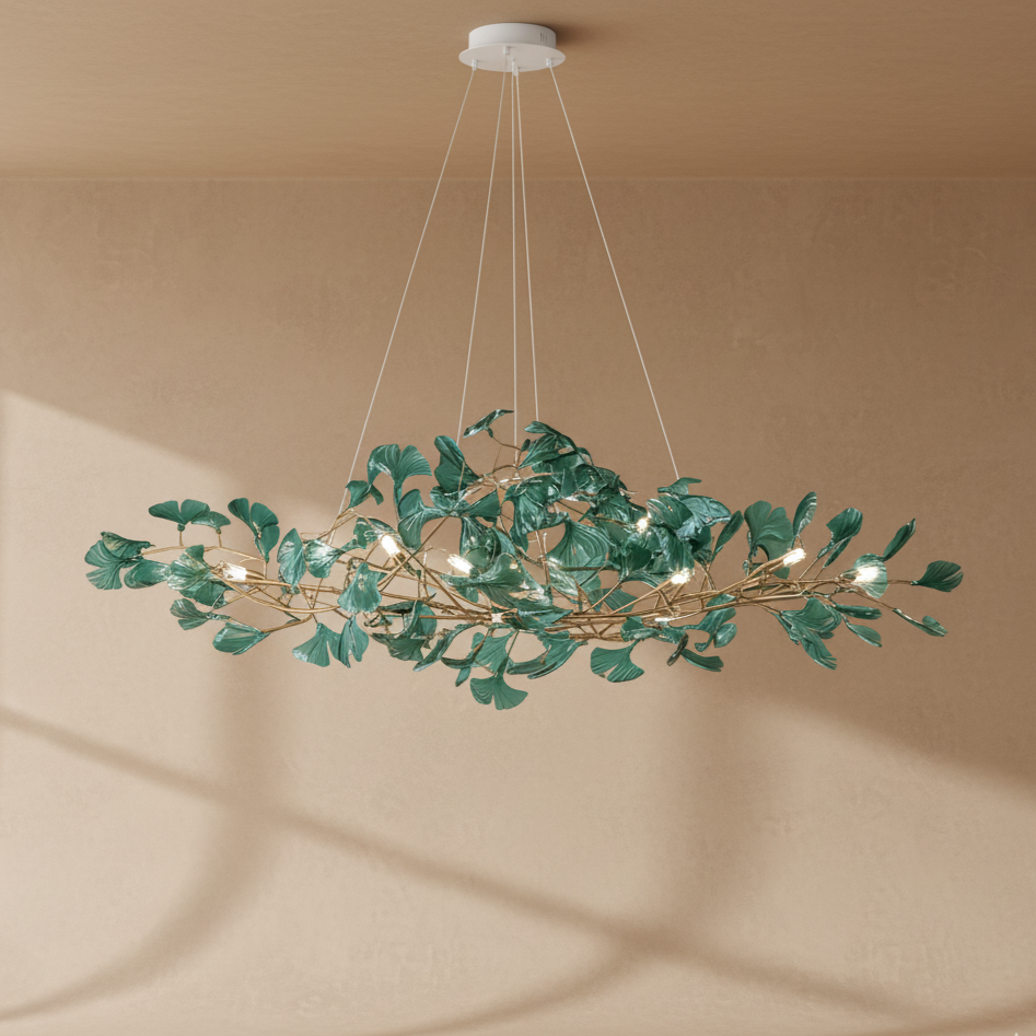 Lustre floral suspendu design luxueux