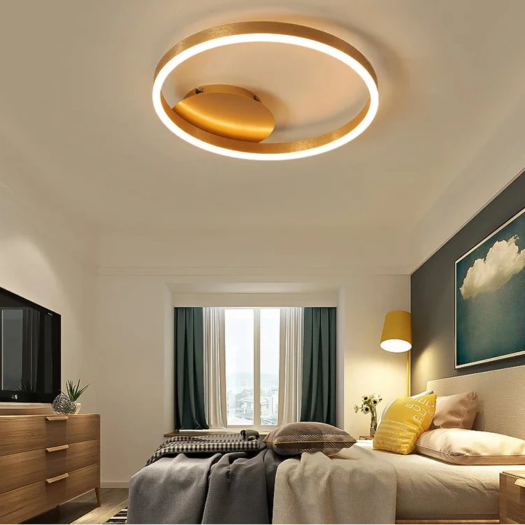 Lustre LED doré moderne Ocho