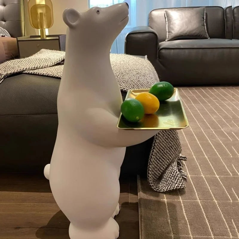 Sculpture ours blanc