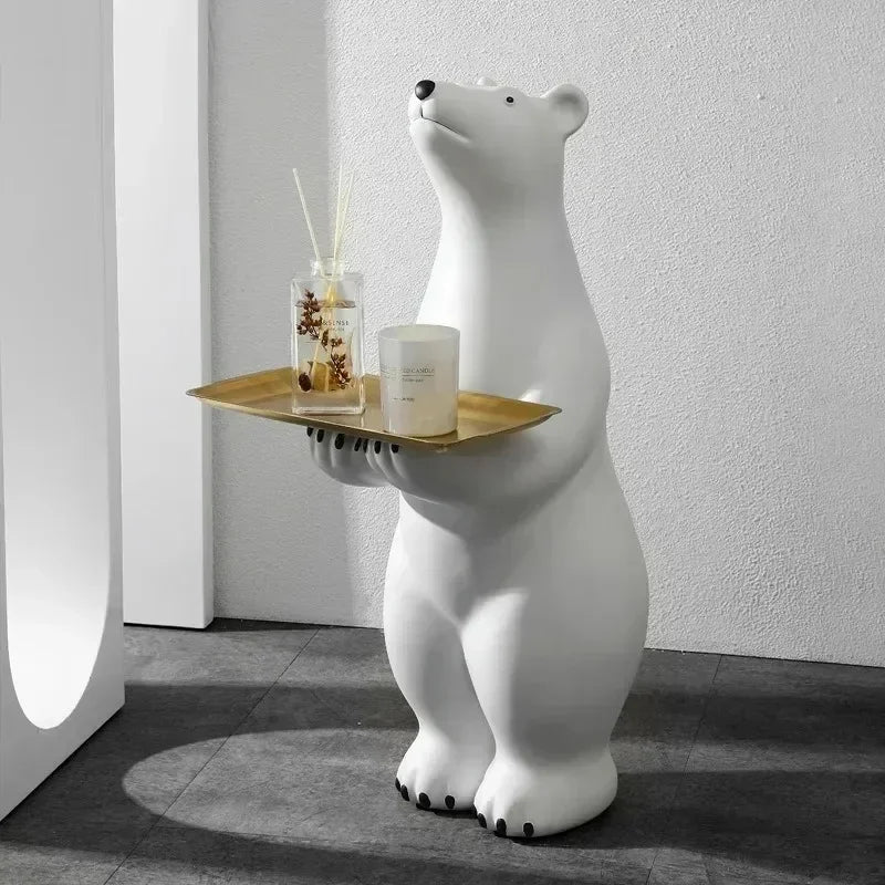Sculpture ours blanc