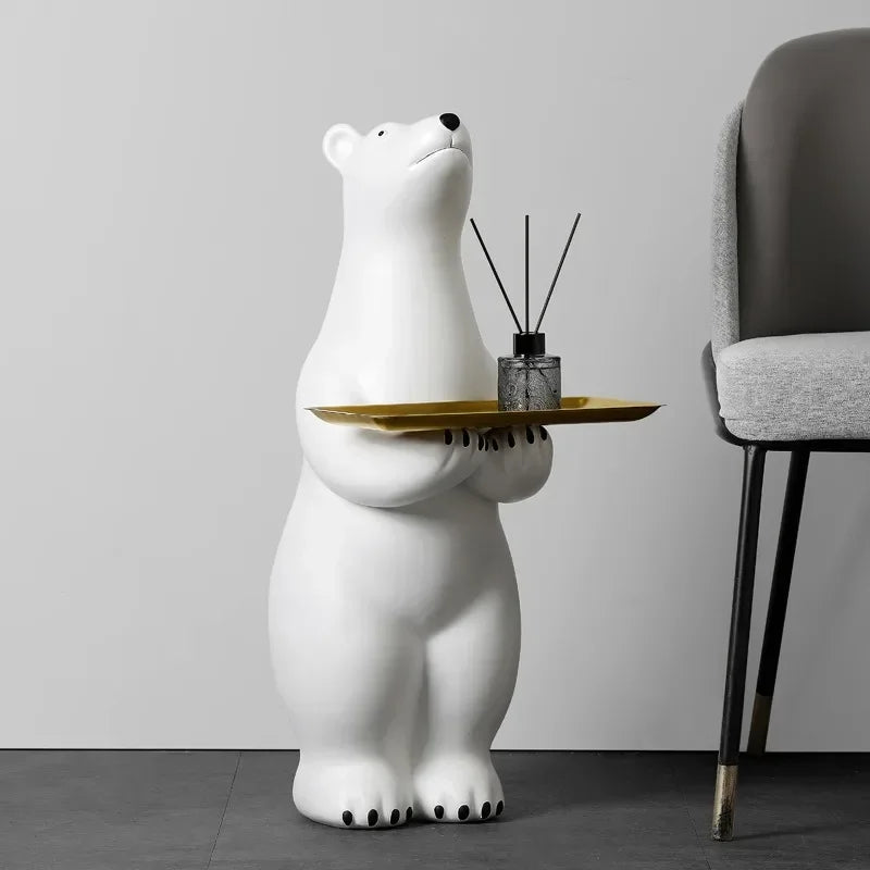 Sculpture ours blanc
