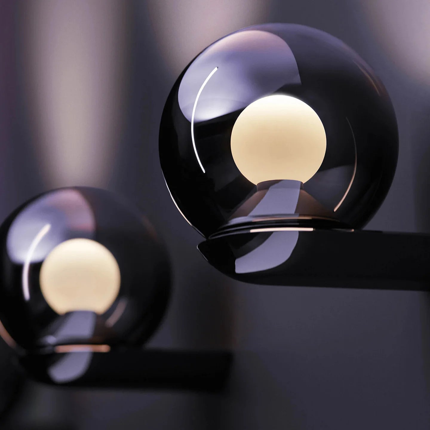 Applique murale Luce Viva en verre fumé