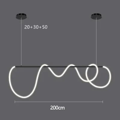 Suspension nordique minimaliste LED
