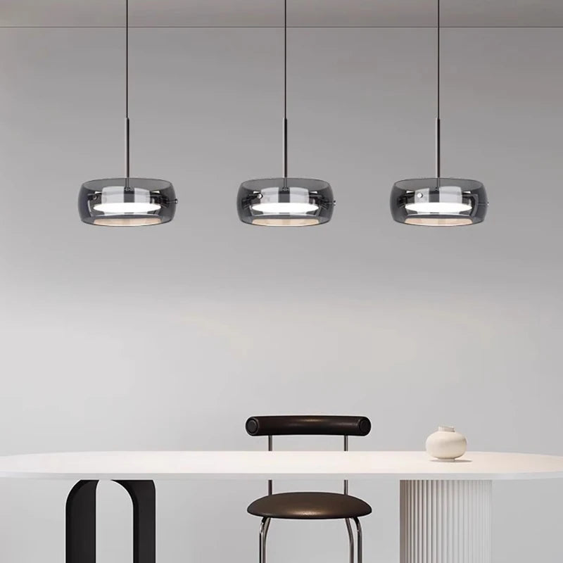 Suspension LED triple design verre