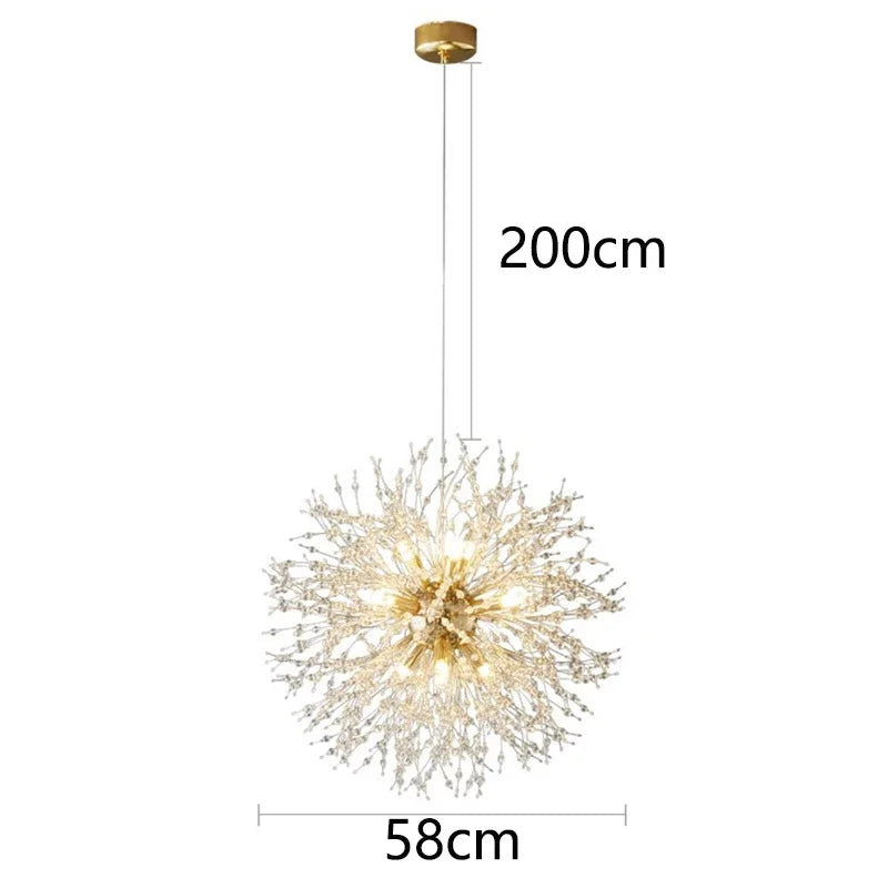 Lustre contemporain aluminium et cristal