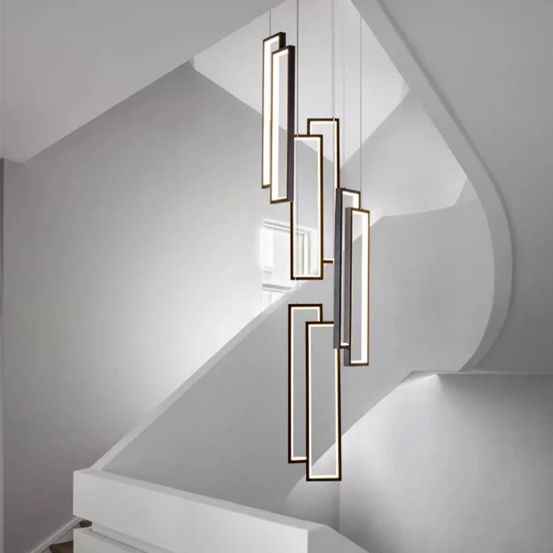 Lustre suspendu moderne escalier
