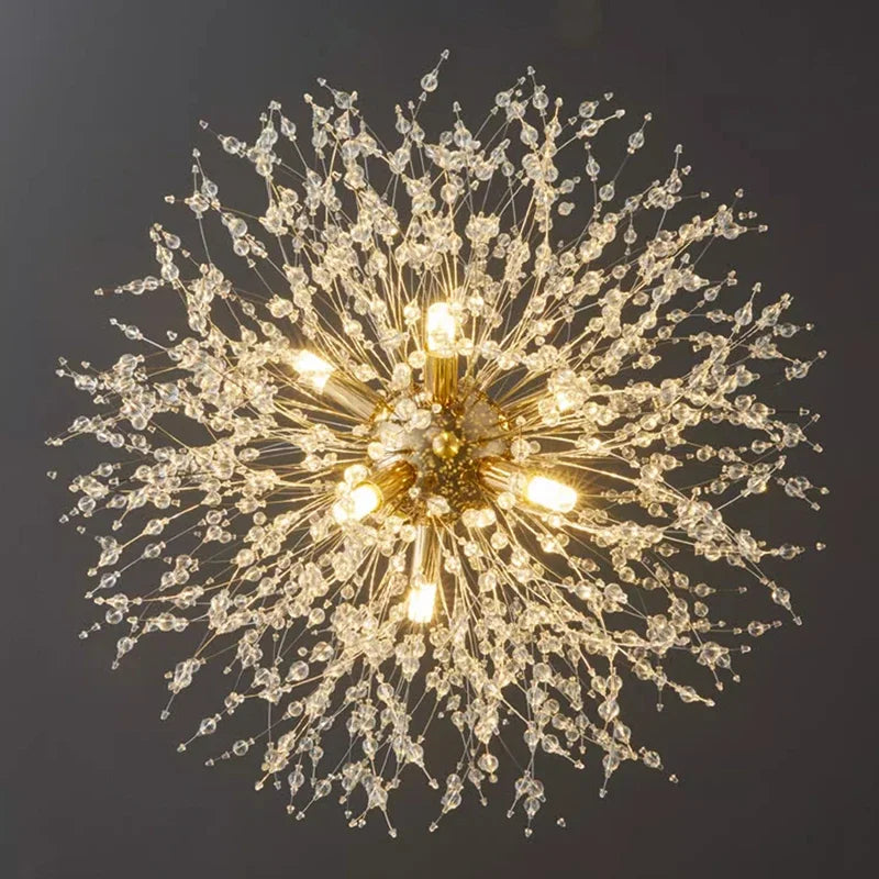 Lustre contemporain aluminium et cristal