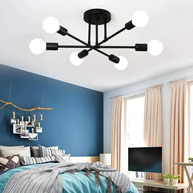 Plafonnier LED minimaliste 6 lumières