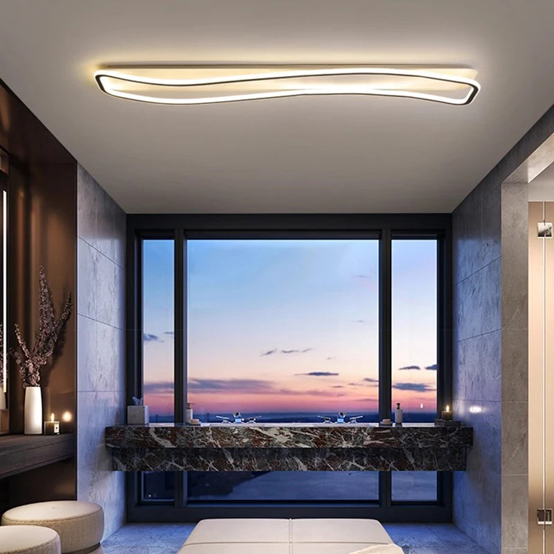 Plafonnier LED moderne ondulé