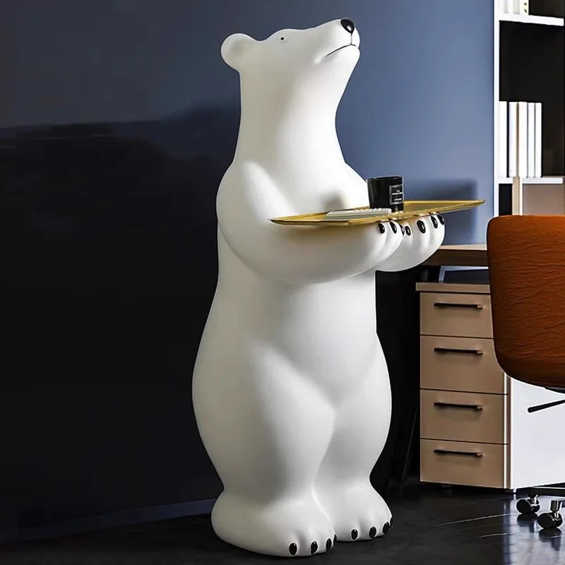 Sculpture ours blanc