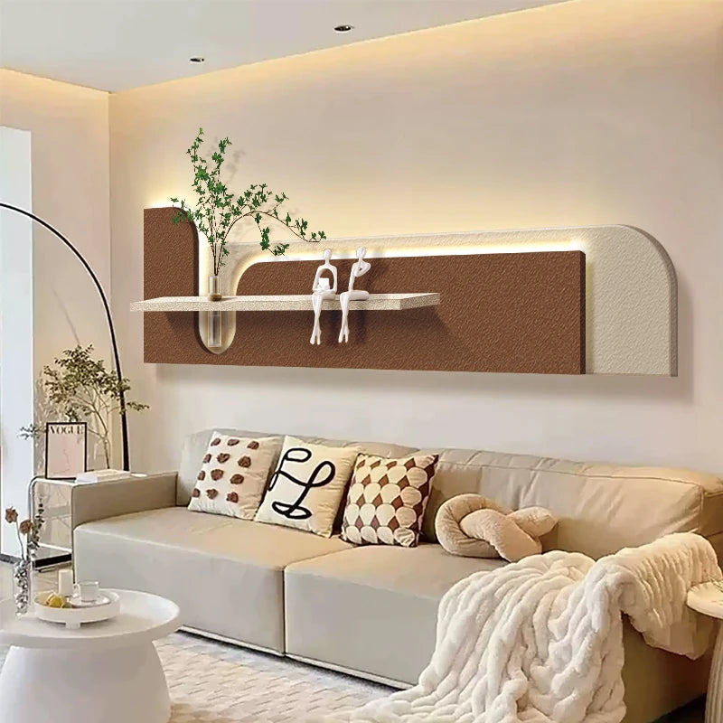 Tableau mural LED moderne végétal