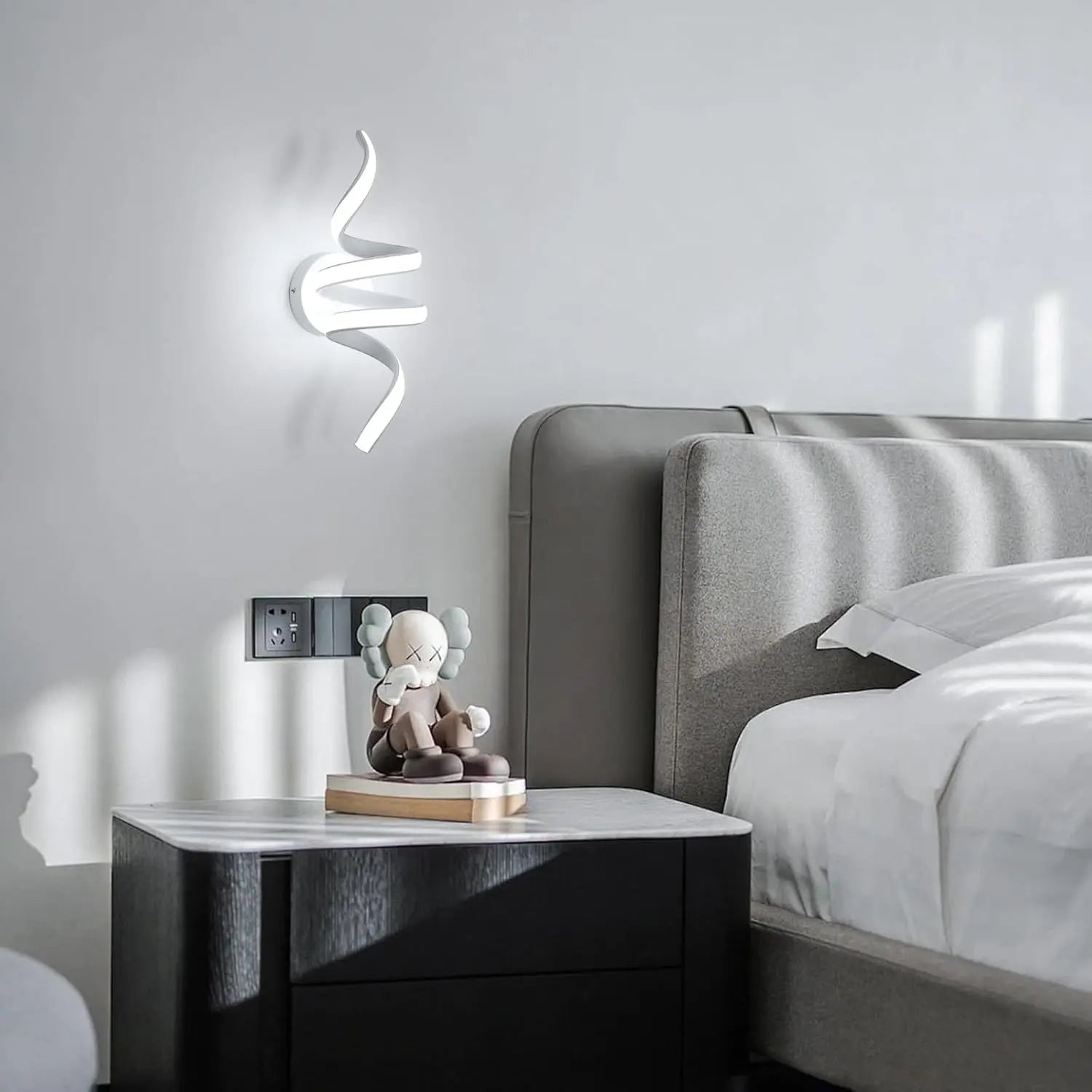 Applique murale LED spirale