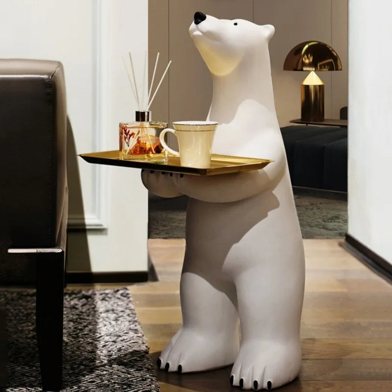 Sculpture ours blanc