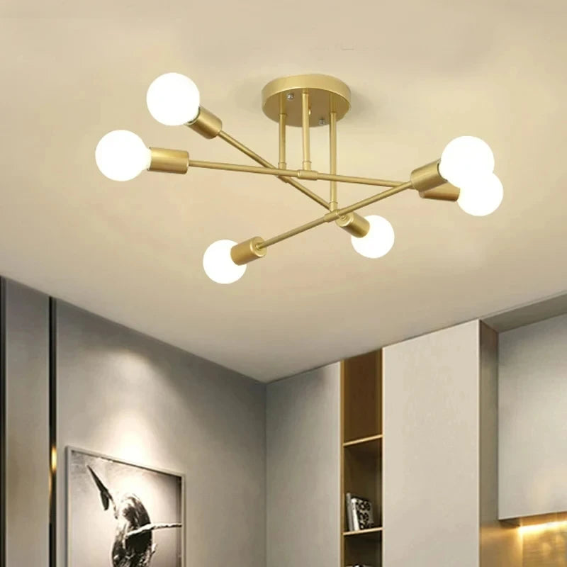 Plafonnier LED minimaliste 6 lumières