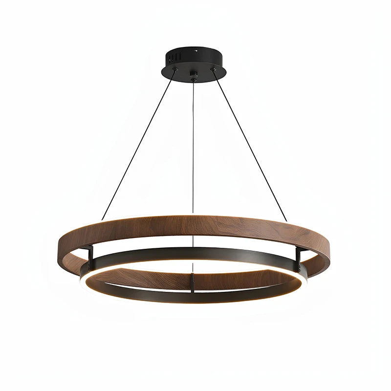 Suspension circulaire bois moderne