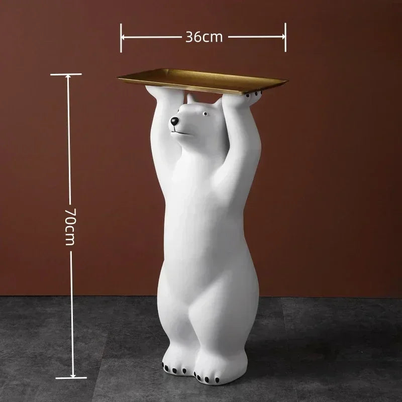 Sculpture ours blanc