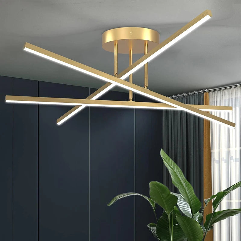 Plafonnier LED croisé aluminium
