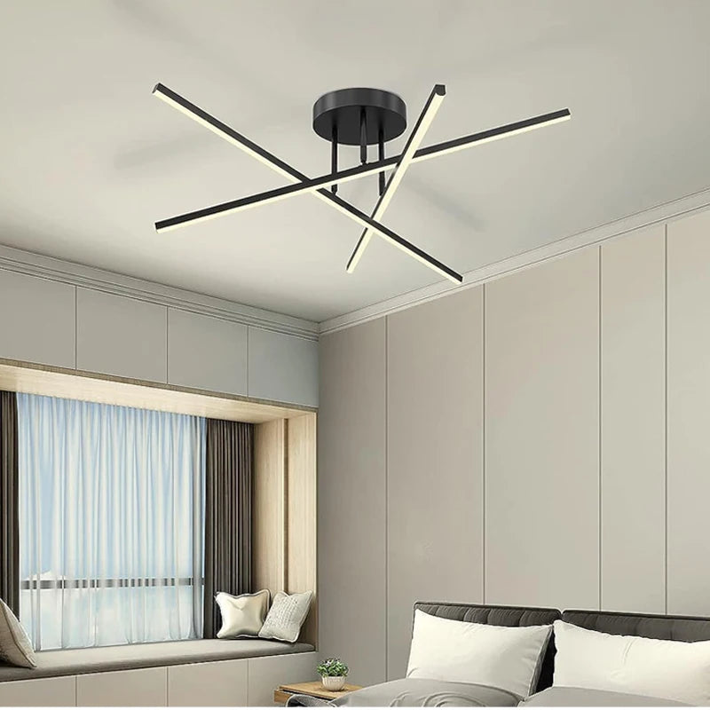 Plafonnier LED croisé aluminium