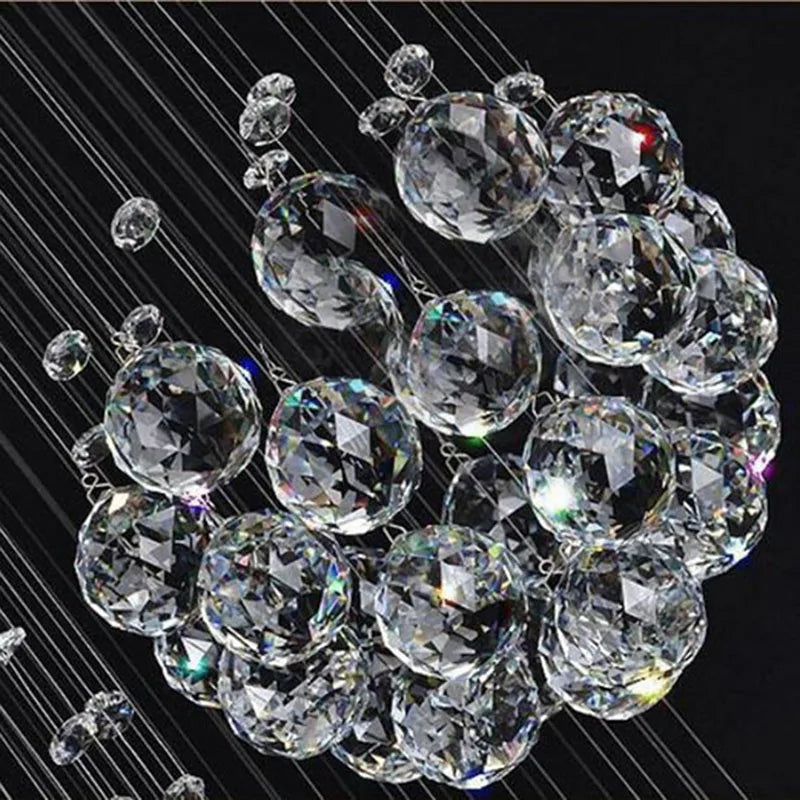 Lustre cascade cristal moderne