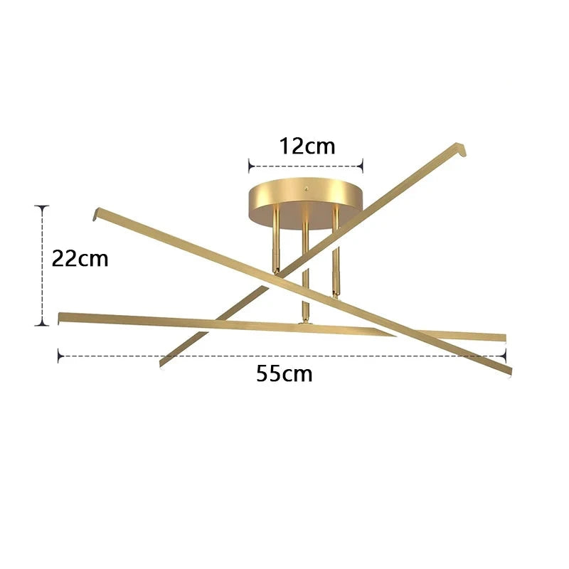 Plafonnier LED croisé aluminium