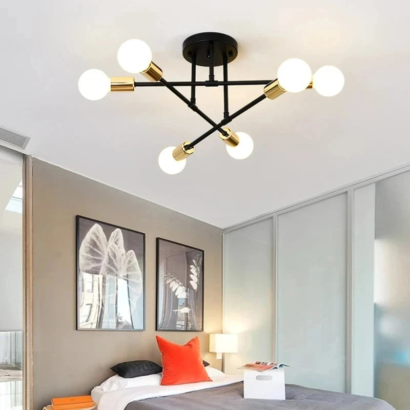 Plafonnier LED minimaliste 6 lumières