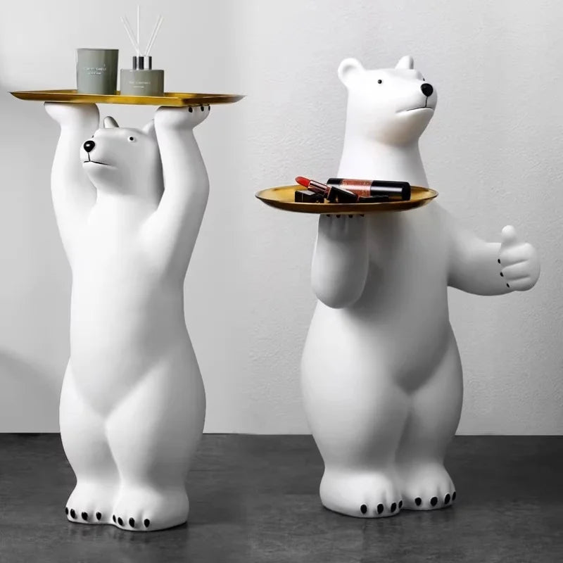 Sculpture ours blanc