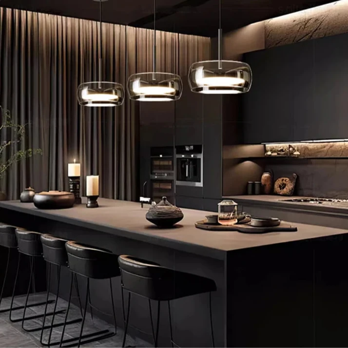 Suspension LED triple design verre